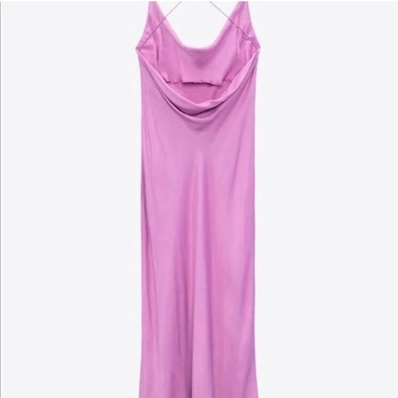 ZARA - SOLD OUT NWT SATIN LINGERIE STYLE DRESS
PINK / MAUVE SIZE LARGE - Picture 13 of 15